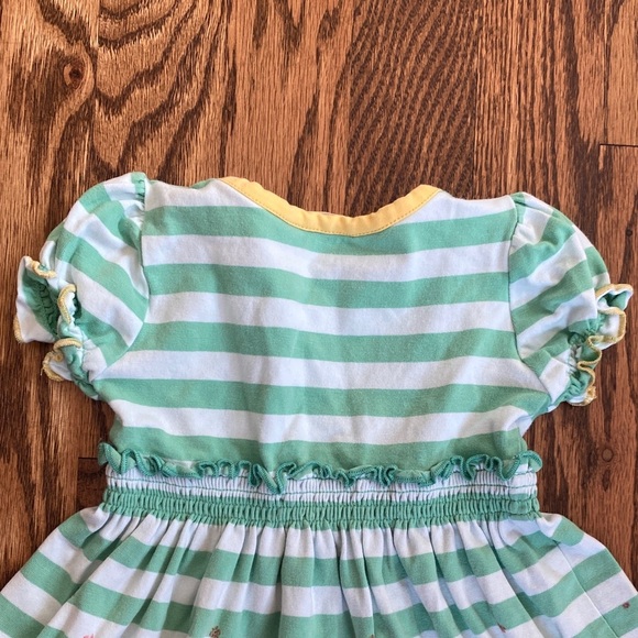 Green striped Matilda Jane Backyard Oasis dress, size 3-6M. Like new condition - Picture 9 of 10